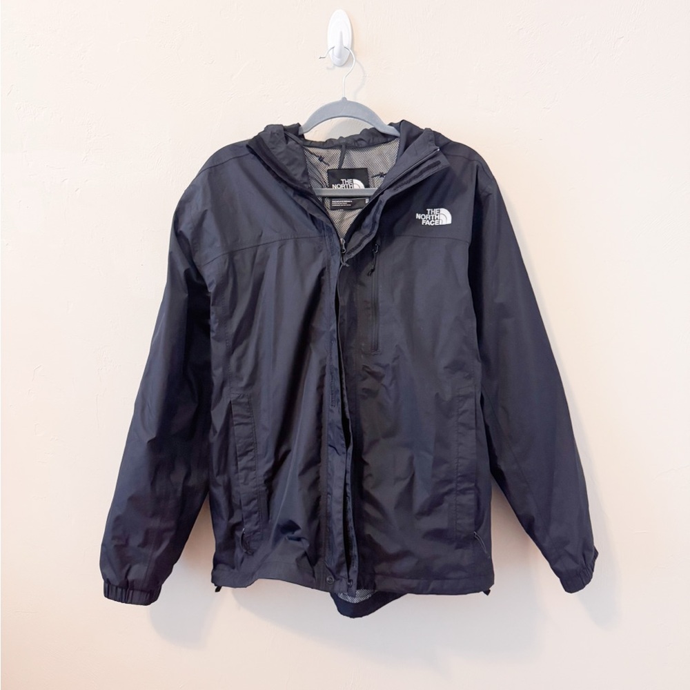 The North Face Black Hooded Rain Jacket